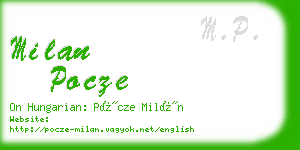 milan pocze business card